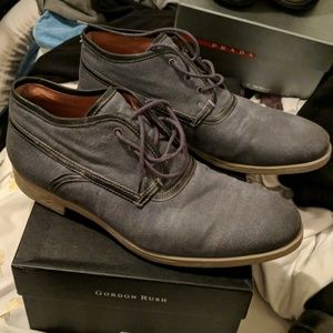John Varvatos Dylan binded chukka boot in denim